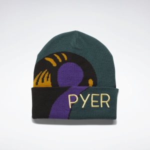 Czapka Damskie Reebok by Pyer Moss Beanie Czarne/Złote/Khaki PL 87ZANUY